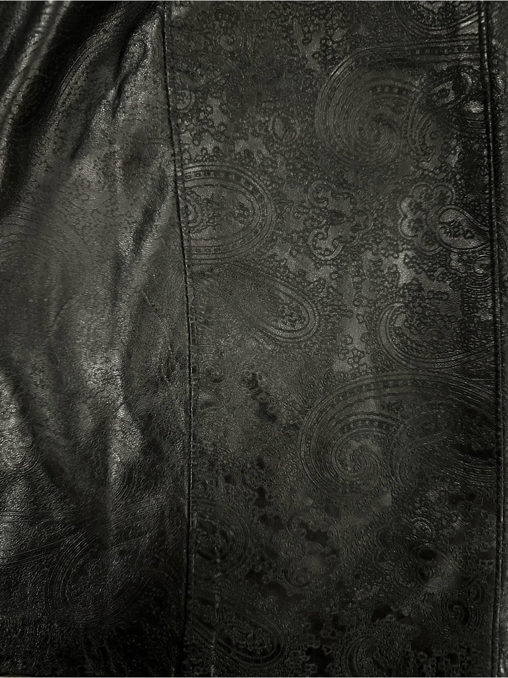 Vintage Leather Paisley Skirt - Picture 4 of 4
